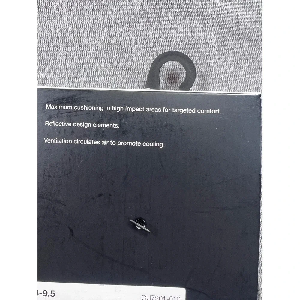 3 Pair Nike Spark Running‎ Socks No Show Cushioned Black Grey M 8-9.5 W 9.5-11
